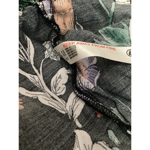 Anthropologie Black Floral Mushroom Butterfly Print Elastic Waist Sleep Shorts M - Picture 5 of 5